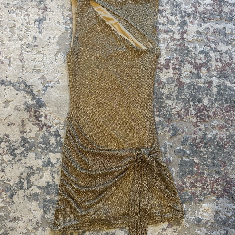 Elegant Gold Women's Dress